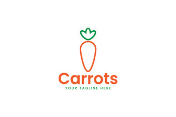 Sticker - carrots logo vector icon illustration