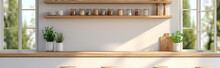 Outstanding Banner For Kitchen Wall Art - A Shelf With Jars Of Grains And Spices