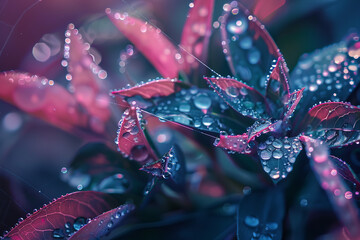 Wall Mural - Plant with Morning Dew