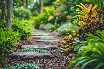 Sticker - garden in a botanic park