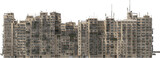 Fototapeta Las - favela building blocks hq arch viz cutout city buildings