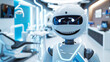 © Сергей Старостов - A robot assistant greets clients at a dental clinic,Generated by AI