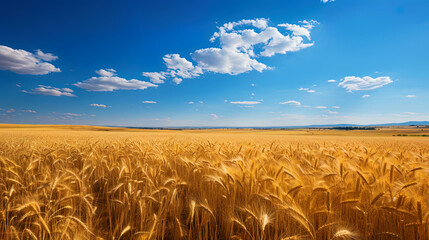 Sticker - The endless expanses of the field, crowned with golden ears of wheat, like a golden c