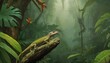 Lizards In A Tropical Rainforest Setting Upscaled