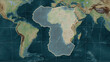 African tectonic plate on the map