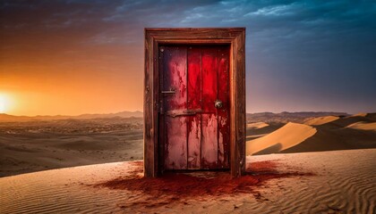 Wall Mural - Exodus: Passover. The door painted with the blood.