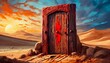 Exodus: Passover. The door painted with the blood.