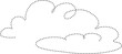 Cloud icon in dot line style