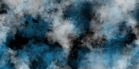 Wall Mural - blue smoke in dark background. blurry and grunge blue paper texture with white mist. realistic decor