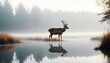 A Delicate Deer Sipping From A Crystal Clear Lake Upscaled 3