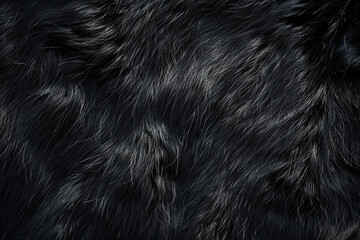 Wall Mural - Black animal fur texture for background