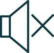 mute icon vector. symbol, sign