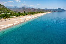 Aerial View Of Olympos And Cirali Beach, Antalya, Turkey.