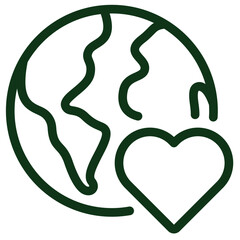 love earth icon vector. symbol, sign