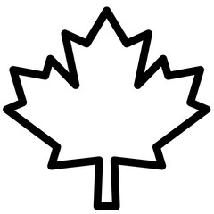 maple leaf icon vector. symbol, sign