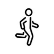 Running athlete line symbol, running Man vector editable stroke icon for user interface. Run, athletics.