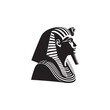 Iconic Khufu Pharaoh Silhouette Elegance - Reflecting the Grandeur of Pharaonic Rule with Khufu Illustration - Minimallest Khufu Vector
