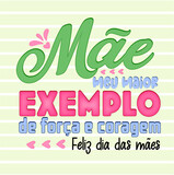 Fototapeta Panele - Poster with phrase for Mother's Day in Brazilian Portuguese