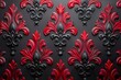Red damask pattern background