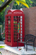 retro red telephone booth