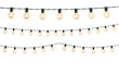 © POSMGUYS - Decorative wire balls and string lights or Christmas and New Year cotton ball light garland. Png transparency