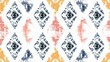 Traditional ethnic geometric ikat seamless pattern for background, carpet, wallpaper, clothing, wrapping, batik, fabric, modern illustration, and embroidery.