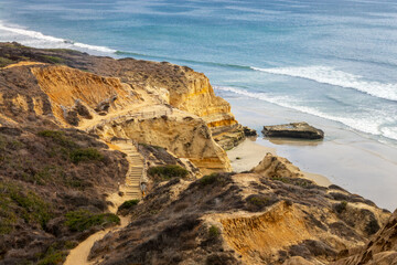 Flat rock and Torrey pines cliff, San Diego California