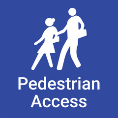 Wall Mural - pedestrian access vector 