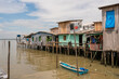 Wooden Houses of The Slum Built Above Water in Poor Neighborhood of Belem City in Brazil