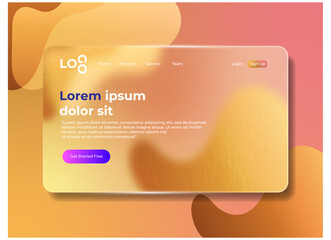 Wall Mural - Glassmorphism Landing Page