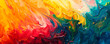 A vibrant painting adorned with a myriad of hues and shades, showcasing an array of colors in an eclectic mix that creates a visually striking composition. Banner. Copy space
