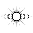  minimalistic solar eclipse graphics