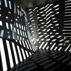 Sticker - Abstract patterns of light and shadow. 