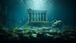 Serene underwater world hosts vibrant life around Doric temple