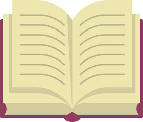Wall Mural - open book pages. library symbol. studying icon