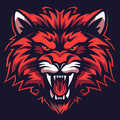 Wall Mural - tiger head logo