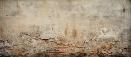 Poster - Old weathered wall with fire hydrant and textured surface