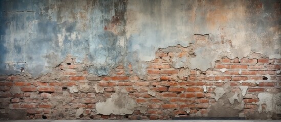 Leinwandbilder - Close-up of brick wall and cement floor