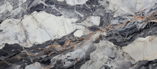 Aufkleber - Close-up of marble slab with monochrome pattern