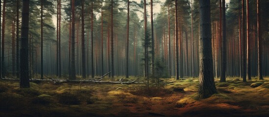 Poster - a fallen tree amidst a dense woods