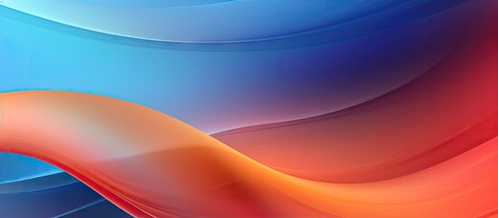 Poster - Abstract red and blue curve background