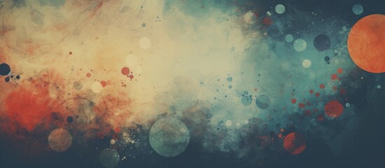 Aufkleber - Close-up of abstract red and blue painting