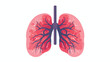 Lungs icon. Breath symbol. Medical concept in flat