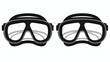 Vector illustration of snorkel glasses icon or logo 