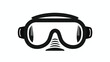 Vector illustration of snorkel glasses icon or logo u
