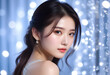 Beautiful and cute Asian girl model's glowing clear and moisturized skin, skin care, freshness and beauty images.
綺麗な女性の美容イメージ