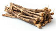 Burdock root is a vegetable rich in antioxidants that people often use as a natural remedy for some skin conditions, white 