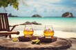 © KerXing - A serene meditation session on the beach followed by glasses of rum punch, uniting mindfulness with indulgence