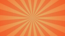 Sunburst Rays Animated Spin Rotation Stripes Background Texture Design Orange Sun Cereal Box Summer Sunshine Loop 