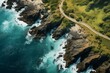 © KerXing - Aerial view of a picturesque coastline captured by a skilled drone operator